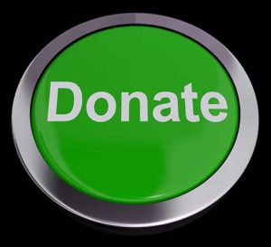 Donate Button Green Showing Charity And Fundraising